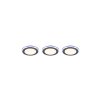 Trio ARGUS Lámpara empotrable - Set de 3 LED Cromo, 6 luces, Mando a distancia, Cambia de color
