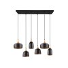 Trio Chiraz Lámpara Colgante Negro, 6 luces
