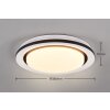 Reality Cartida Lámpara de Techo LED Blanca, 1 luz, Mando a distancia, Cambia de color