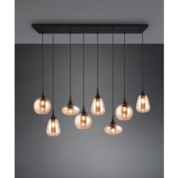 Trio Lumina Lámpara Colgante Negro, 8 luces