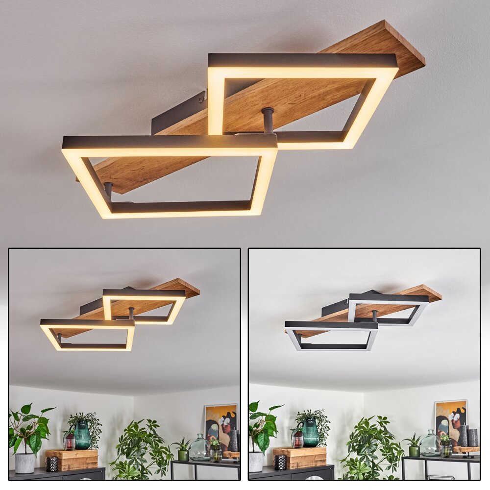 Cascada Lámpara de Techo Marrón, Color madera, Negro, 1 luz main product photo