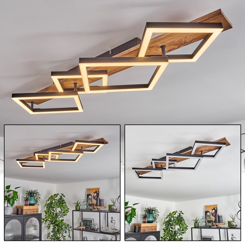 Cascada Lámpara de Techo LED Marrón, Color madera, Negro, 1 luz main product photo