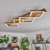 Cascada Lámpara de Techo LED Marrón, Color madera, Negro, 1 luz