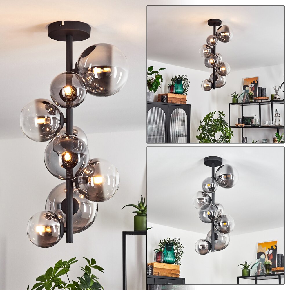 Chehalis Lámpara de Techo Negro, 8 luces main product photo