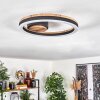 Cascada Lámpara de Techo LED Marrón, Color madera, Negro, 1 luz