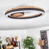 Cascada Lámpara de Techo LED Marrón, Color madera, Negro, 1 luz