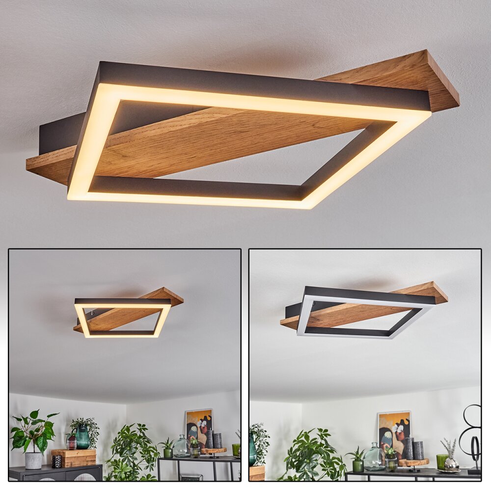 Cascada Lámpara de Techo Marrón, Color madera, Negro, 1 luz main product photo