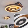 Taboneira Lámpara de Techo LED Negro, 1 luz