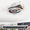 Taboneira Lámpara de Techo LED Negro, 1 luz