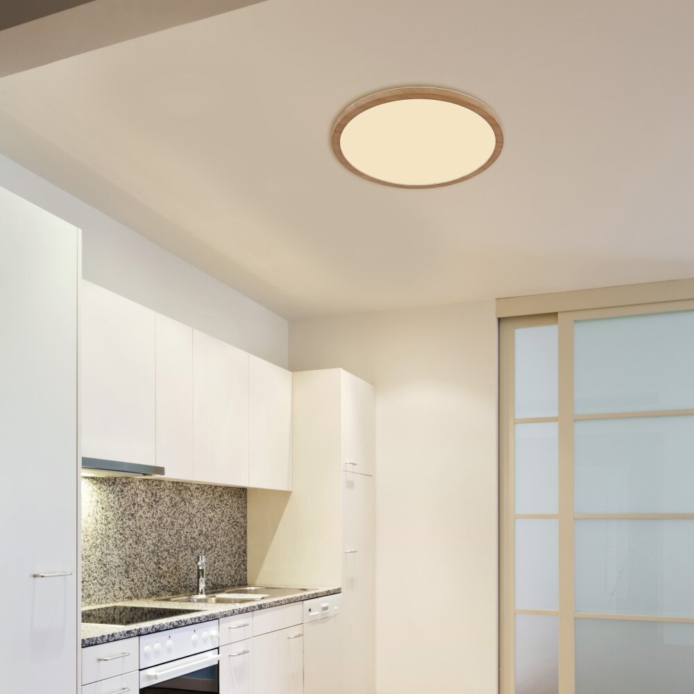 Globo SAPANA Lámpara de Techo LED Color madera, Blanca, 1 luz main product photo