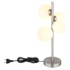 Globo RIHA Lámpara de mesa LED Níquel-mate, 4 luces