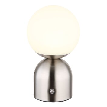 Globo JULSY Lámpara de mesa LED Níquel-mate, 1 luz