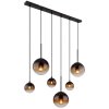 Globo HALLIE Lámpara Colgante Negro, 6 luces