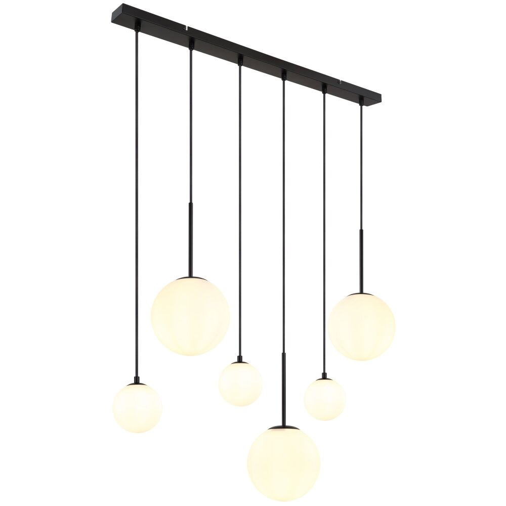 Globo HALLIE Lámpara Colgante Negro, 6 luces main product photo