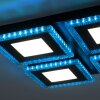 Leuchten-Direkt ACRI Lámpara de Techo LED Negro, 2 luces, Mando a distancia