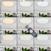 Melres Lámpara de Techo LED Blanca, 1 luz, Mando a distancia