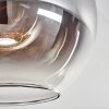 Koyoto Lámpara de Techo - Cristal Crudo, Negro, 4 luces