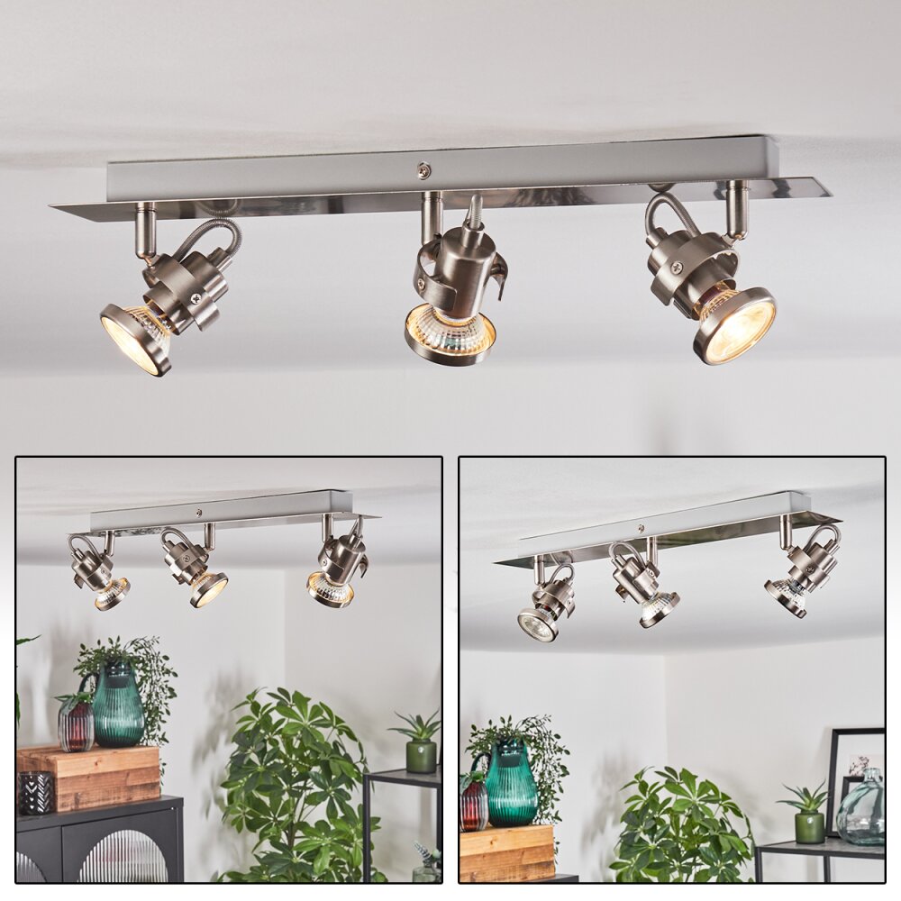 Yometchen Lámpara de Techo LED Níquel-mate, 3 luces main product photo
