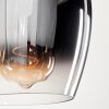 Vevino Lámpara Colgante - Cristal Cromo, Transparente, Ahumado, 3 luces
