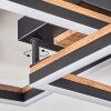 Cascada Lámpara de Techo LED Marrón, Color madera, Negro, 1 luz