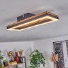 Cascada Lámpara de Techo LED Marrón, Color madera, Negro, 1 luz