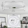 Klosters Lámpara de Techo LED Blanca, 1 luz