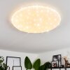 Benifla Lámpara de Techo LED Blanca, 1 luz, Mando a distancia
