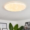 Benifla Lámpara de Techo LED Blanca, 1 luz, Mando a distancia