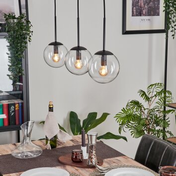 Gastor Lámpara Colgante - Cristal Transparente, 3 luces