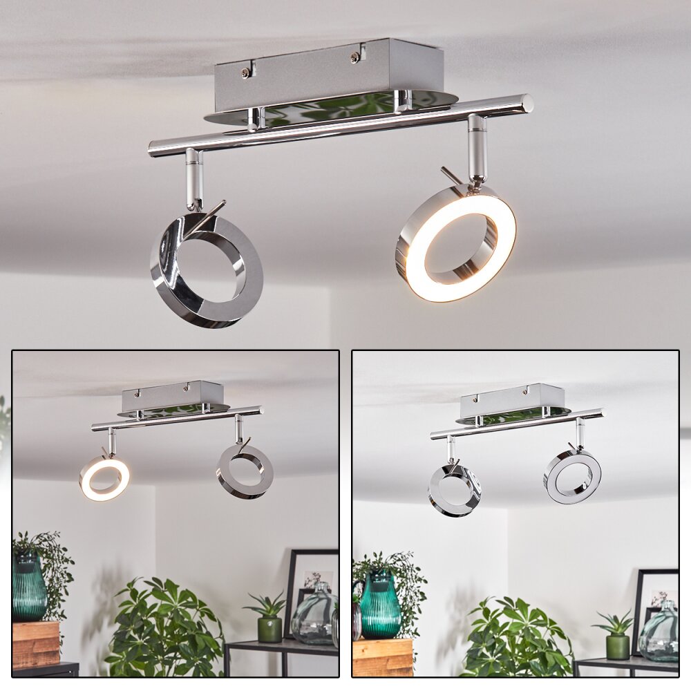 Altamahaw Lámpara de Techo LED Plata, 2 luces main product photo