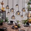 Koyoto Lámpara Colgante - Cristal Transparente, Ahumado, 8 luces