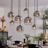 Koyoto Lámpara Colgante - Cristal Transparente, Ahumado, 8 luces