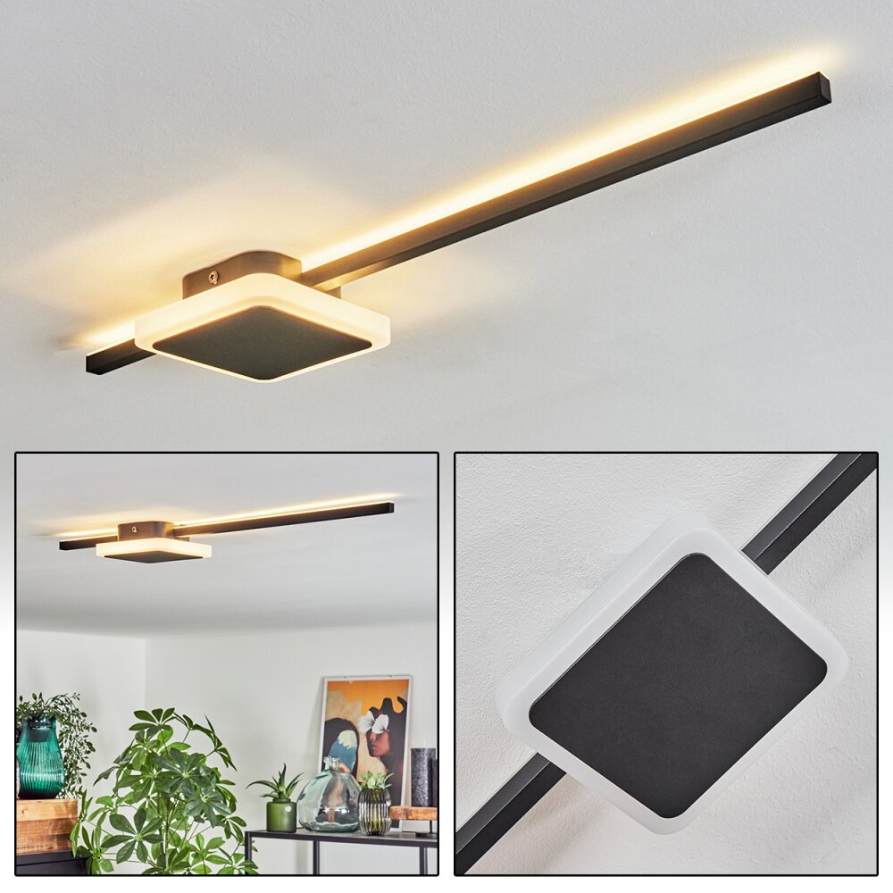 Amdal Lámpara de Techo LED Negro, Blanca, 2 luces main product photo