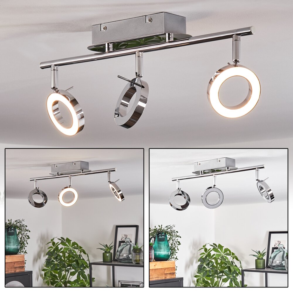 Altamahaw Lámpara de Techo LED Plata, 3 luces main product photo