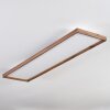 Longvic Lámpara de Techo LED Color madera, Negro, 1 luz, Mando a distancia