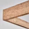 Longvic Lámpara de Techo LED Marrón, Color madera, Negro, 1 luz