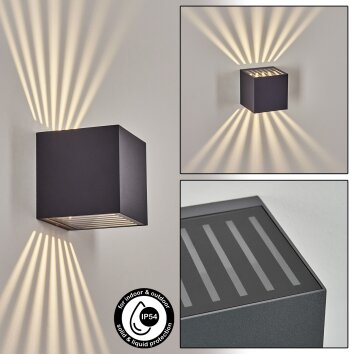 Barrero Aplique para exterior LED Antracita, 1 luz