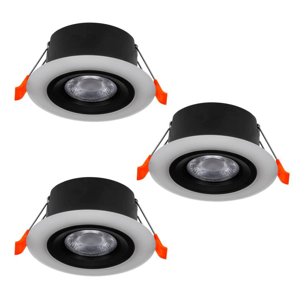 Eglo CALONGE Lámpara empotrable - Set de 3 LED Negro, Blanca, 3 luces main product photo