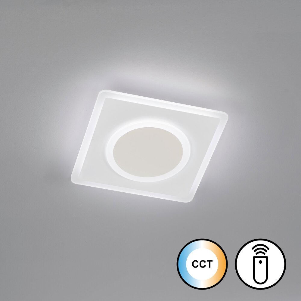 Fischer & Honsel Bisi Lámpara de Techo LED Blanca, 1 luz, Mando a distancia main product photo