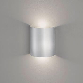 Fischer & Honsel Halv Aplique LED Plata, 2 luces