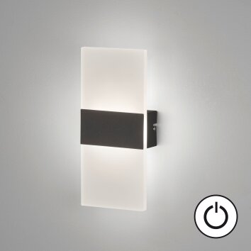 Fischer & Honsel Foder Aplique LED Negro, 1 luz