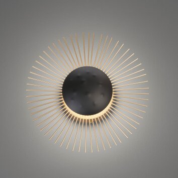 Fischer & Honsel Varras Aplique LED Negro, 1 luz