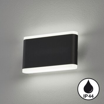 Fischer & Honsel Scounce Aplique LED Negro, 2 luces