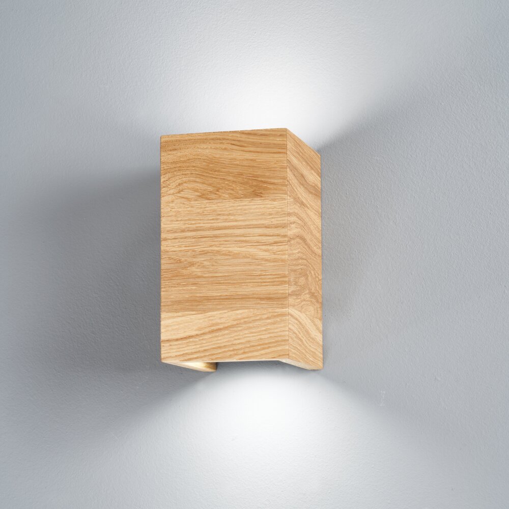 Fischer & Honsel SHINE-WOOD Aplique Crudo, 2 luces main product photo