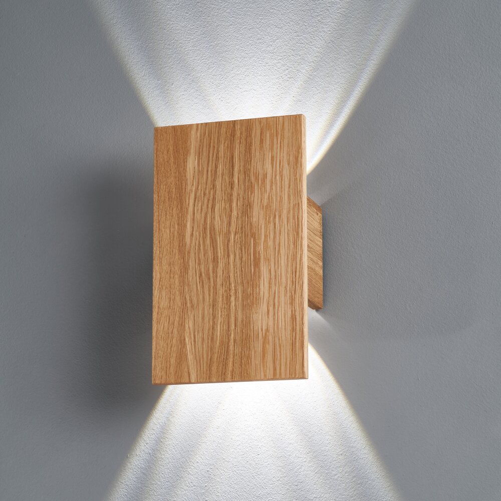 Fischer & Honsel SHINE-WOOD Aplique LED Crudo, 4 luces main product photo