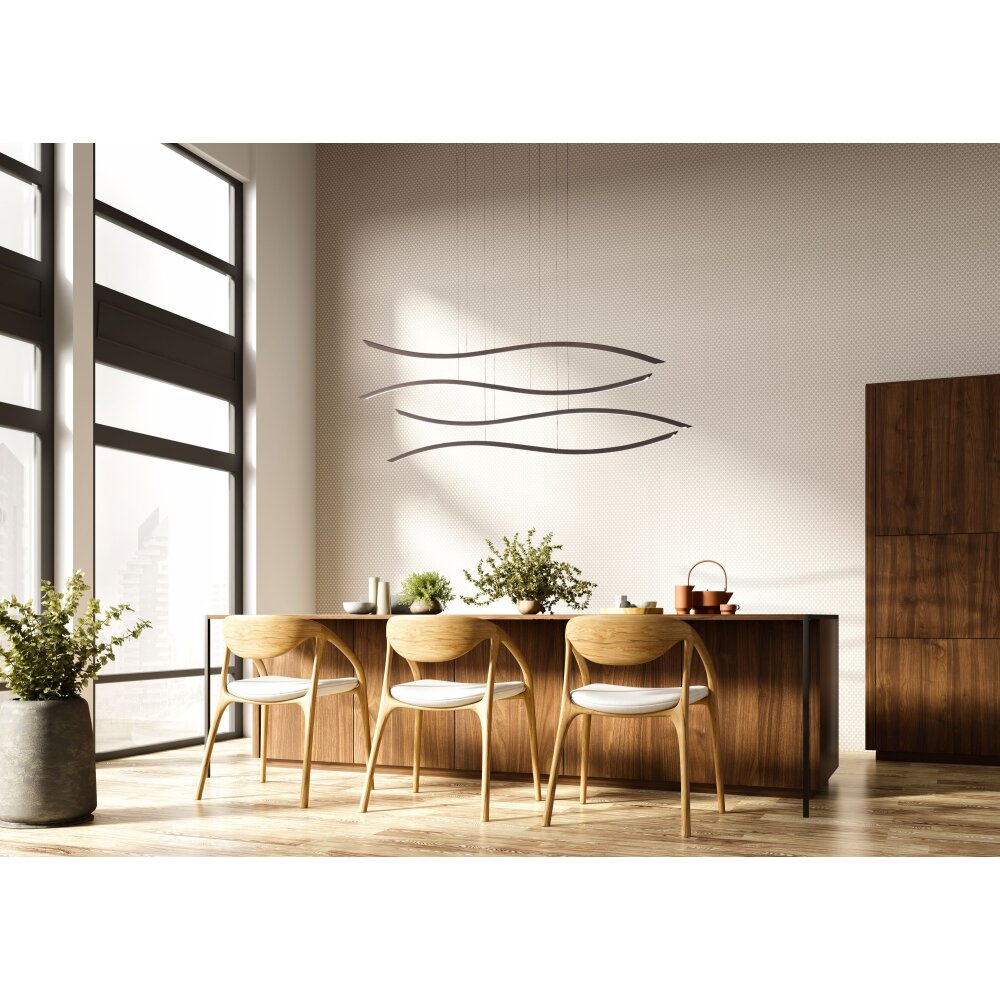 Fischer & Honsel Fisk Lámpara Colgante LED Negro, 1 luz, Mando a distancia main product photo
