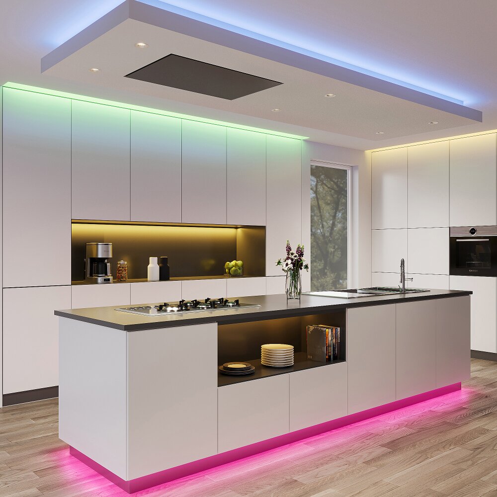 Reality RUSH Tiras de LED Negro, 1 luz, Mando a distancia, Cambia de color main product photo