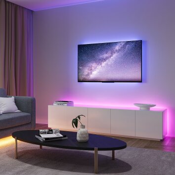 Reality SCREEN Tiras de LED Negro, 1 luz, Mando a distancia, Cambia de color