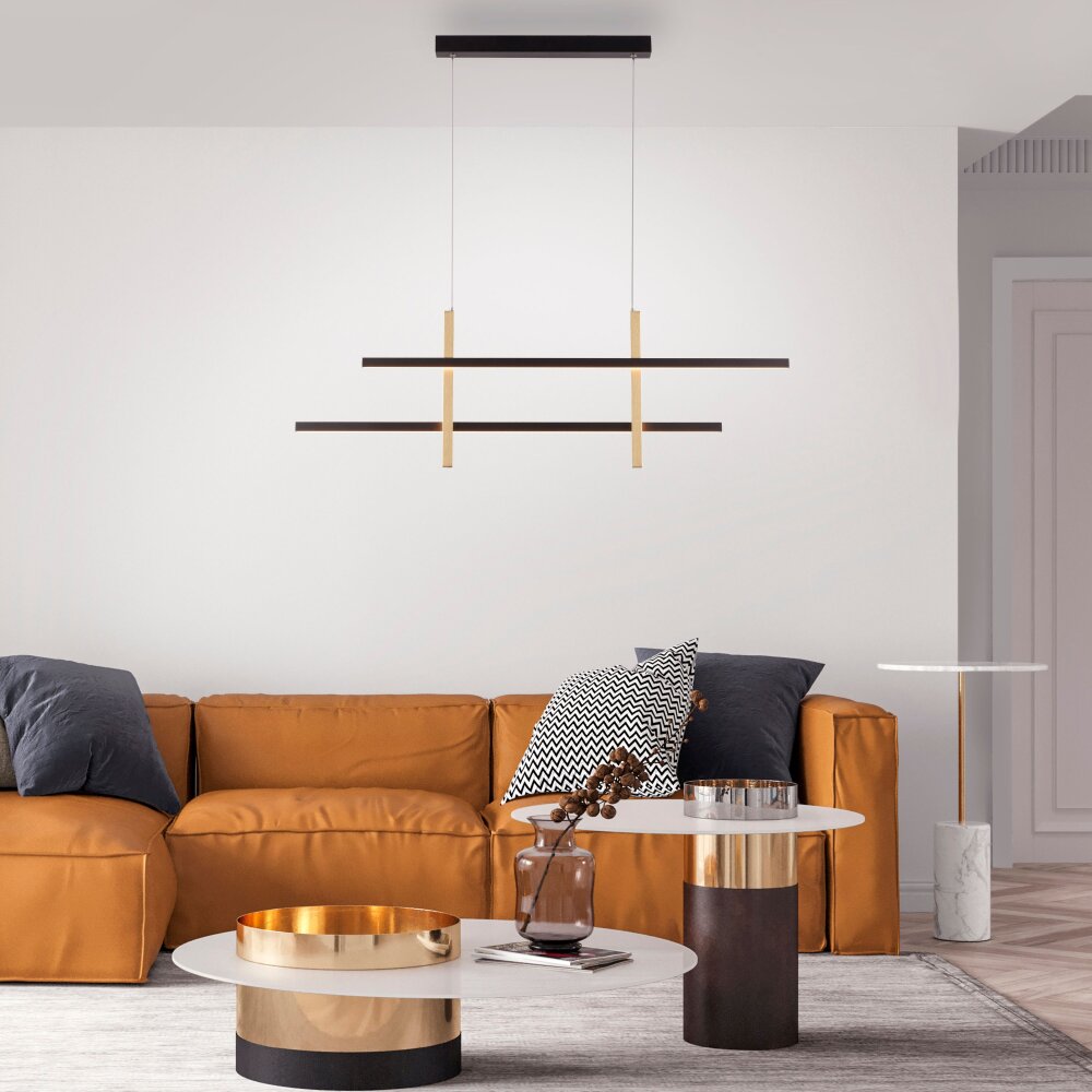 Paul Neuhaus BARRA Lámpara Colgante LED dorado, Negro, 1 luz main product photo