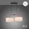 JUST LIGHT GERDA SOFIE Lámpara Colgante Crudo, Negro, 2 luces